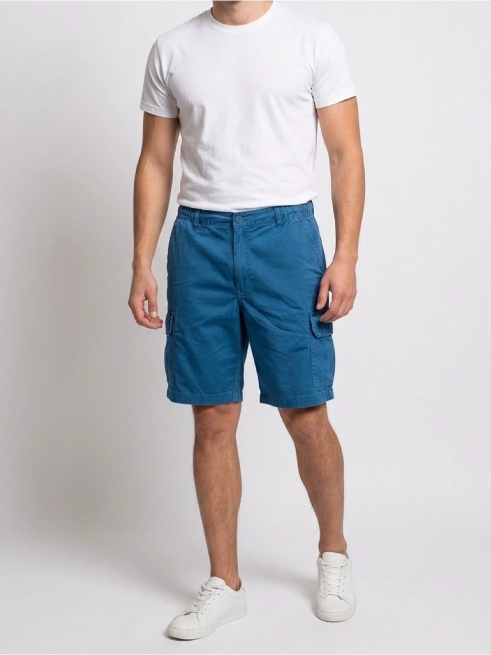 Men's Free Assembly Navy Blue Cargo Shorts W/Drawstring - Picture 3 of 10